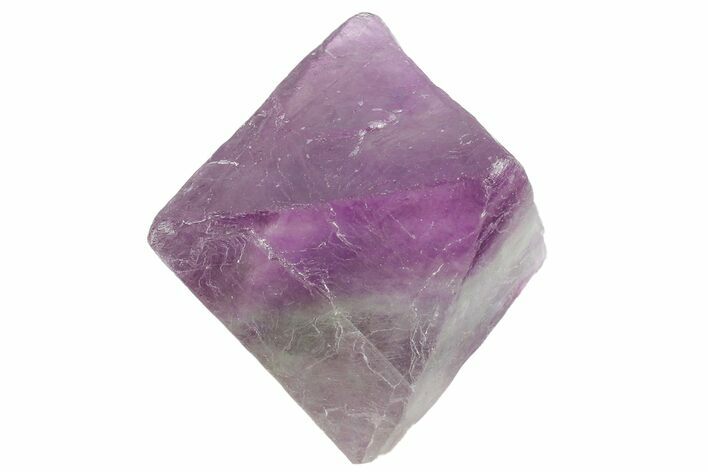 Purple and Green Banded Fluorite Octahedron - China #164558